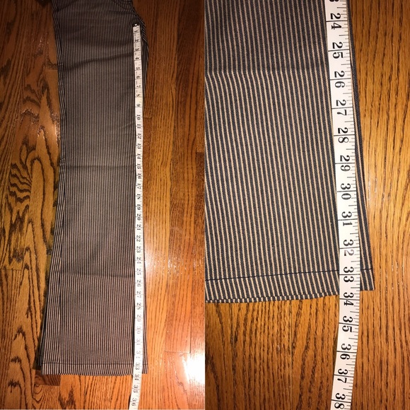 Buffalo Striped Denim Leather Trim Pants Jeans - Picture 5 of 6